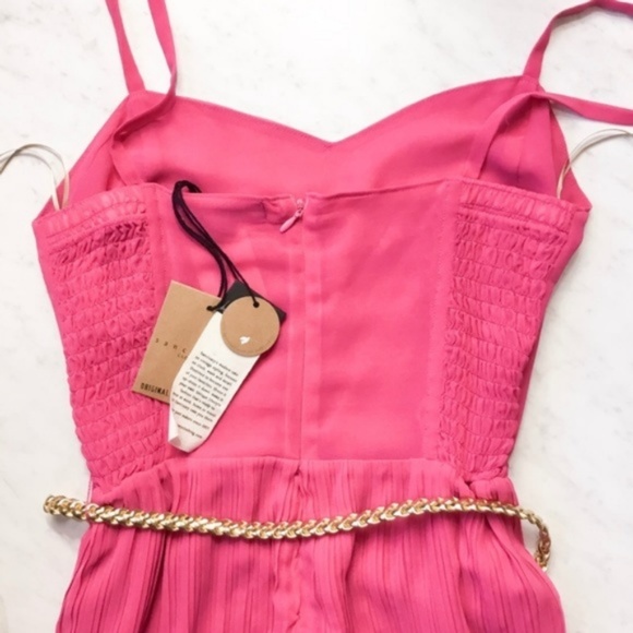 NWT Sanctuary Malt Shop Pink Pleated Dress - Picture 6 of 7